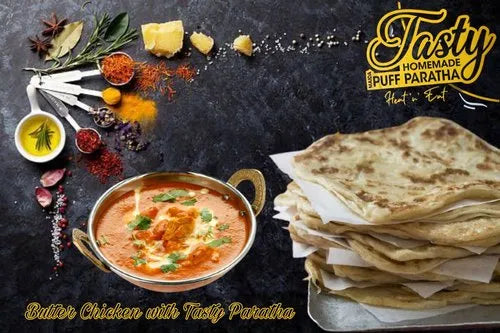 Butter Chicken with Puff Paratha